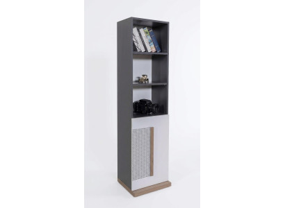 Armario de madera gris para habitación juvenil, estantería, muebles nuevos.