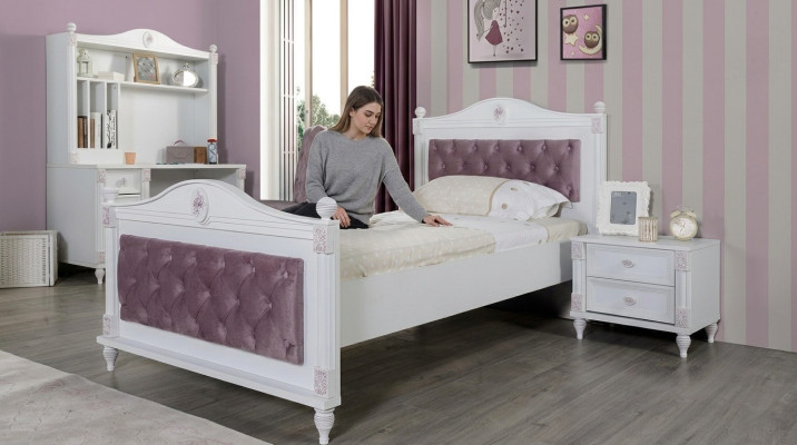 Cama Estructura de cama Dormitorio juvenil Habitación infantil Madera moderna Camas Nuevas
