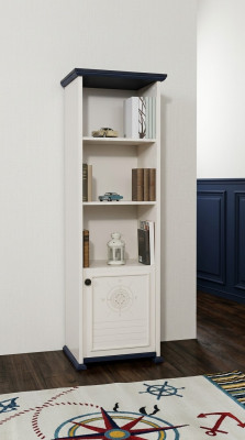 Armario de estantería, librería para habitación infantil juvenil blanco nuevo