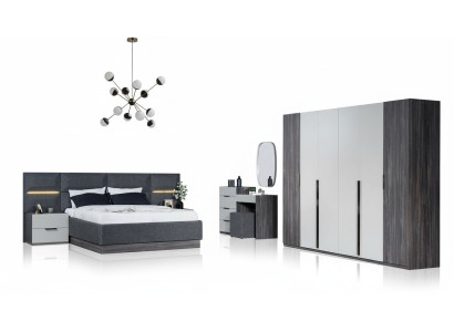 Dormitorio conjunto muebles cama 2x mesita de noche armario completo conjunto de muebles 5 piezas