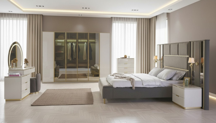 Armario Armario de lujo de madera Muebles de diseño de lujo Dormitorio de lujo