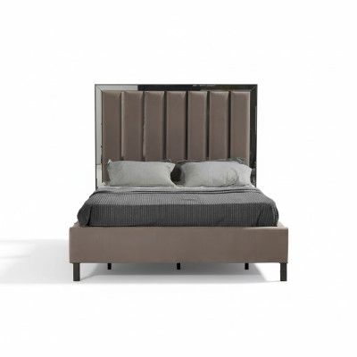 Camas Diseño Cama Acolchado Dormitorio Diseño Hotel Cama Doble Metal Topo Nuevo