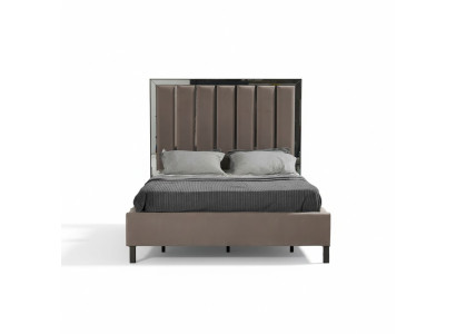 Camas Diseño Cama Acolchado Dormitorio Diseño Hotel Cama Doble Metal Topo Nuevo