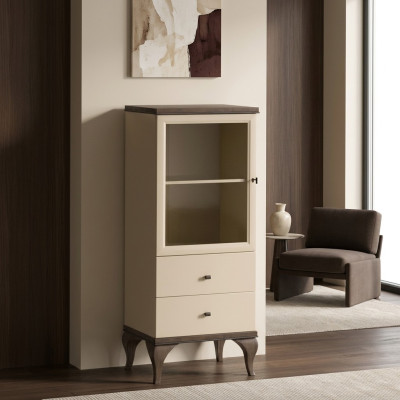 Muebles de salón de vidrio armario armarios aparador beige vitrina muebles madera