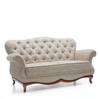 Sofá Chesterfield de dos plazas Muebles de sala de estar Textil Cojín de asiento