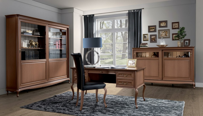 Muebles de oficina Estantería Escritorio Cómoda Silla Vitrina Juego completo de 4 piezas.