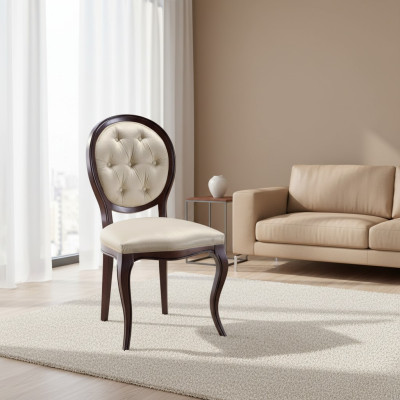 Sillas silla de comedor sillón lujo Chesterfield muebles silla de madera