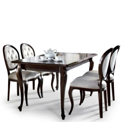 Mesa de comedor Muebles de comedor Mesas 130x100 Mesa marrón Mesa de madera Madera