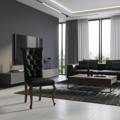 Sillas clásicas de lujo, silla de respaldo de madera, silla de madera, silla de diseñador, silla de comedor.