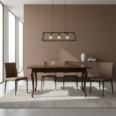 Mesa de comedor Mesa Mesa de madera Muebles Mesas clásicas de comedor 130x100cm