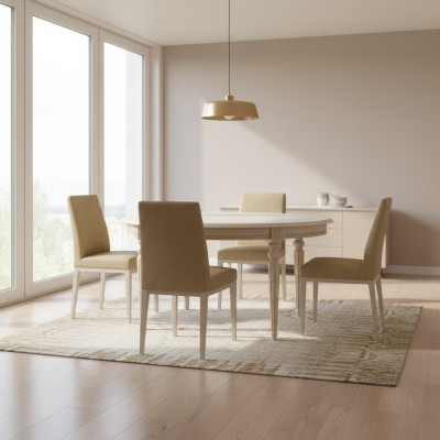 Mesas redondas de madera, muebles de comedor. Mesa clásica redonda. Nuevo.