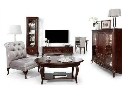 Mueble de televisión RTV de madera marrón, soporte de bajo tablero para TV.