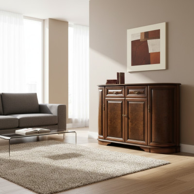 Cómoda marrón estilo antiguo Aparador Cómoda de madera Armario