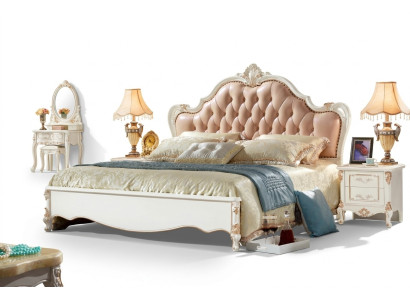 Cama Chesterfield real, muebles de dormitorio cama 180x200 de cuero