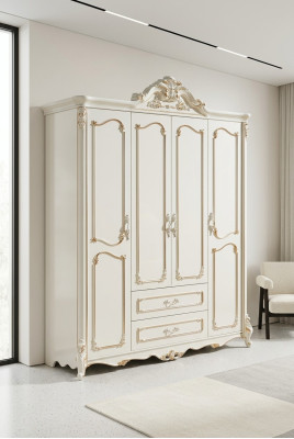 Armarios de dormitorio blancos, armario de madera mueble.