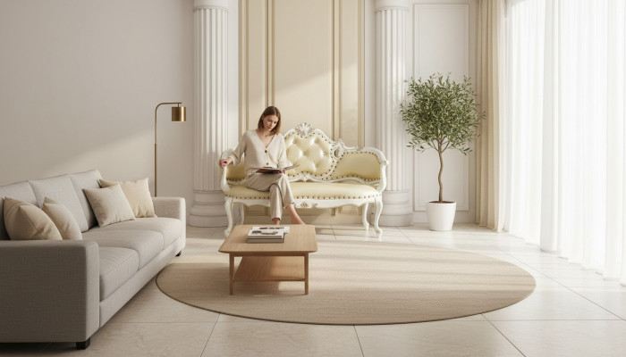Sofá Chesterfield acolchado de banco de cuero real.