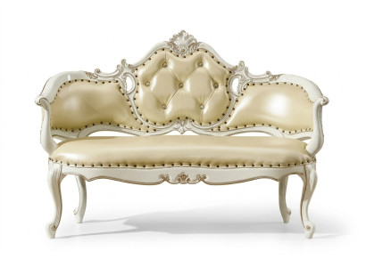 Sofá Chesterfield acolchado de banco de cuero real.