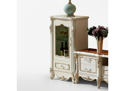 Vitrina armario de lujo de madera estilo blanco cristal nuevo gabinete vitrina