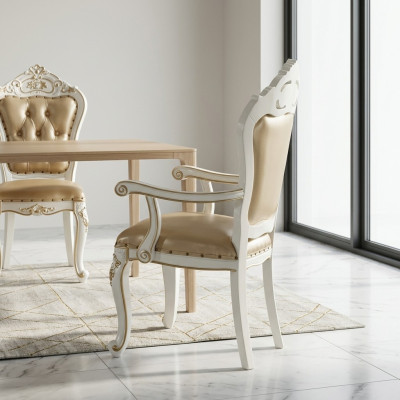 Silla clásica de comedor, silla de respaldo de muebles, sillón barroco, sillas de diseño.