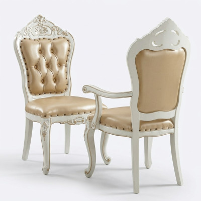 Silla clásica de comedor, silla de respaldo de muebles, sillón barroco, sillas de diseño.