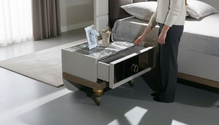 Mesa de noche de diseño de lujo Mesa auxiliar Mesas de consola de dormitorio