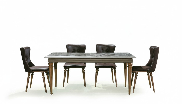 Conjunto completo de mesa de comedor 4 sillas Conjunto de comedor Mesa de madera Mesas 4 piezas.