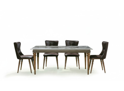 Conjunto completo de mesa de comedor 4 sillas Conjunto de comedor Mesa de madera Mesas 4 piezas.