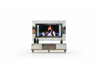 Mueble de pared RTV soporte de TV Lowboard mesa de madera de lujo armario XXL