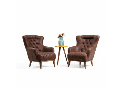 Muebles de lujo Diseño de sillón Sillón de diseño moderno Marrón Sala de estar Nuevo