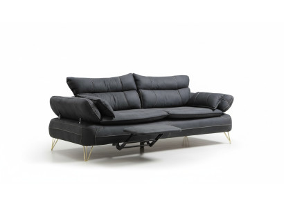 Sofá de tres plazas tapizado en tela para muebles de diseño.
