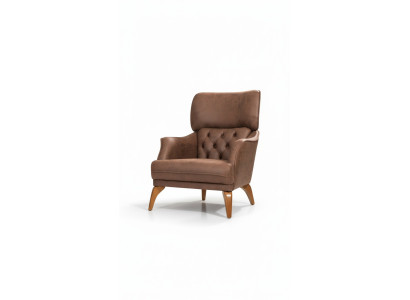 Sofá de diseño Chesterfield de un solo asiento de lujo, sillón, sofá tapizado, muebles de cuero.