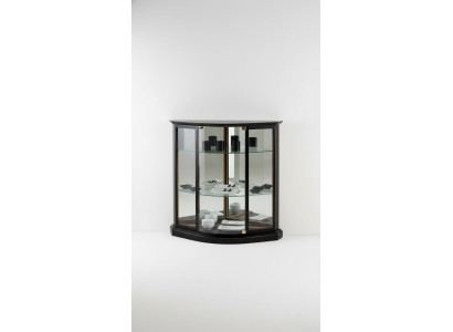 Vitrina Negro Gabinete de vidrio Diseño Clásico Lujo Muebles de madera Vitrinas