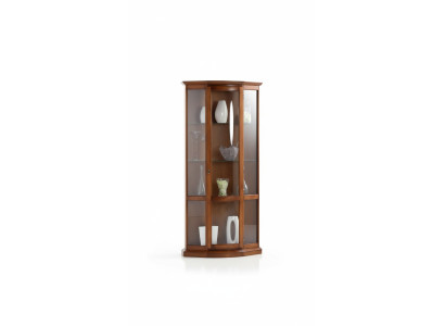 Vitrina marrón clásica estilo francés mueble cómoda aparador armario de cristal