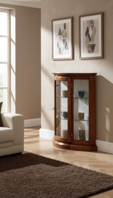 Vitrinas de vidrio armario marrón vitrina salón madera aparador muebles de lujo nuevos