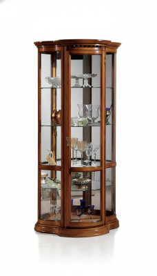 Vitrina de vidrio armario marrón vitrina sala de estar muebles de lujo aparador madera Italia