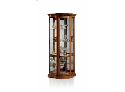 Vitrina de vidrio armario marrón vitrina sala de estar muebles de lujo aparador madera Italia