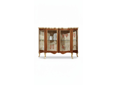 Vitrina Cómoda Cómodas de vidrio Lujo Aparador Armarios Marrón Muebles italianos