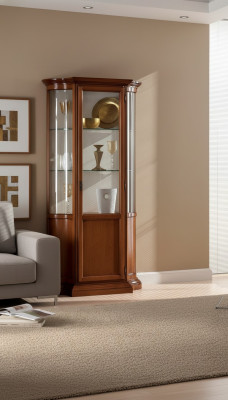 Vitrina armario de vidrio marrón muebles italianos de lujo vitrinas armarios salón