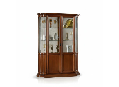 Lujo de madera vitrina buffet diseño armarios marrón muebles italianos armario nuevo