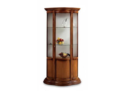 Armarios de vidrio Lujo Aparador Armarios Marrón Vitrina Clásico Muebles italianos