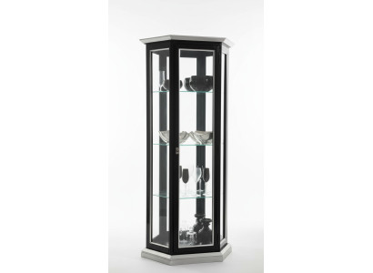 Vitrina de cristal negro de lujo muebles italianos gabinetes vitrinas salón