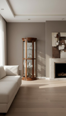 Vitrina clásica de vidrio Gabinete Vitrina de madera Sala de estar de lujo Marrón Credenza