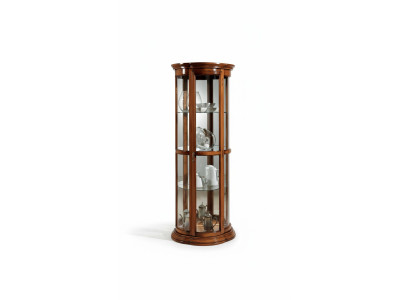 Vitrina clásica de vidrio Gabinete Vitrina de madera Sala de estar de lujo Marrón Credenza
