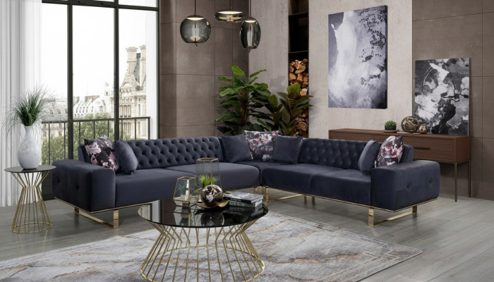 Sofá esquinero, sofá, tapicería, conjunto de muebles Chesterfield, sofá de esquina, tela.