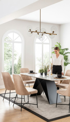 Mesa de comedor conjunto de muebles grupo comedor mesa de comedor 6 sillas conjunto de 7 piezas
