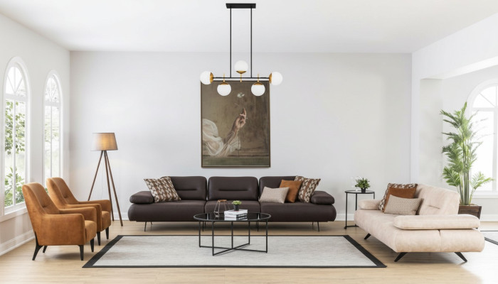 Sofá conjunto de 4+3+1+1 asientos Set diseño sofá tapizado sofá sofá moderno de lujo
