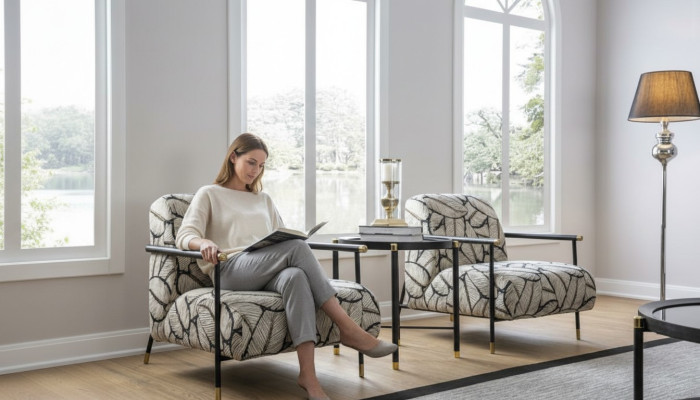 Lujo Sillón Diseño Sofá Asiento Salón Club Tapizado clásico Asiento Relajarse Nuevo