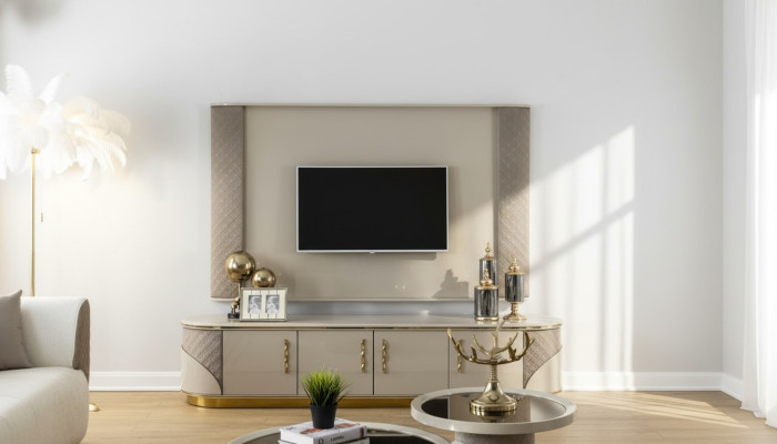 Moderno armario de TV de lujo Estilo elegante RTV para sala de estar Aparador de TV NUEVO