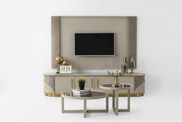 Moderno armario de TV de lujo Estilo elegante RTV para sala de estar Aparador de TV NUEVO
