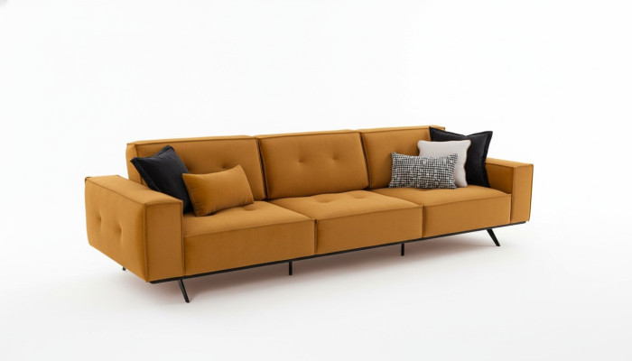 Sofá Sofá de cuatro plazas Muebles Sofás Acolchados Sofás Textil Tela Decoración